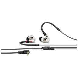 SENNHEISER Наушники вкладыши IE 100 PRO 1.3м прозрачный/черный проводные в ушной раковине (508941)