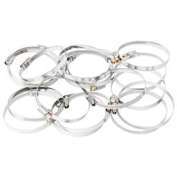 СИБРТЕХ Хомуты нержавеющая сталь, Стандартное болтовое крепление 70-90 мм, 25 штук в упаковке, ширина 9 мм 47586