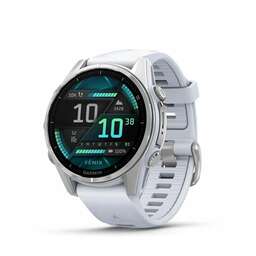 GARMIN Смарт-часы Fenix 8, 43мм, 1.3", белый/серебристый [010-02903-00]