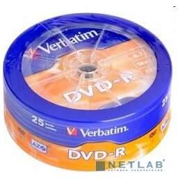 VERBATIM Диск 4.7Gb 16x wagon wheel (25шт) (43730)