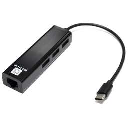 5BITES UA3C-45-09BK USB3.1 / 3*USB2.0 / RJ45 100MB / BLACK