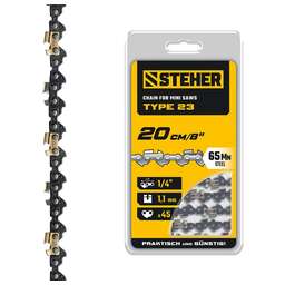 STEHER тип 23, 20 см, шаг 1/4″, паз 1.1 мм, 45 звеньев, цепь (75323-20)