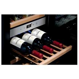 CASO Винный шкаф однокамерный WineComfort 38 вместимость: 38 бутылок, нержавеющая сталь/черный