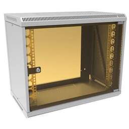 SUPRLAN Шкаф коммутационный ТВЛ-9U-600-350-СР 05-1090 настенный, стеклянная передняя дверь, 9U, 600x500x350 мм