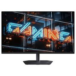 GIGABYTE Монитор 31.5" MO32U24 EK Black (31,5 "QD-OLED, 10bits 3840 x 2160, 240Hz, 2xHDMI 2.1, DP 1.4, 3xUSB 3.2, USB Type-C (18Вт), 0,03 ms,178°/178°, 300 нит (типичная), 1000 нит (пиковая), 1,5 М:1, Pivot)