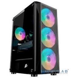 1STPLAYER Корпус FIREBASE X5 / ATX, tempered glass / 3x140mm & 1x120mm LED fans inc. / X5-3G6P-1G6