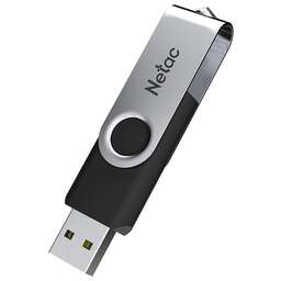 NETAC Флеш Диск 16GB U505 NT03U505N-016G-20BK USB2.0 черный/серебристый