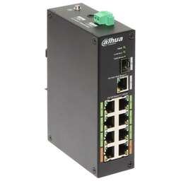 DAHUA Коммутатор DH-LR2110-8ET-120 (L2) 1x100Мбит/с 8x1Гбит/с 1SFP 6PoE+ 2PoE++ 120W неуправляемый