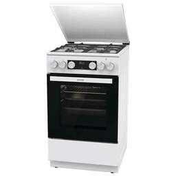 GORENJE Плита Комбинированная GK5C42WF-B белый (металлическая крышка) реш.чугун