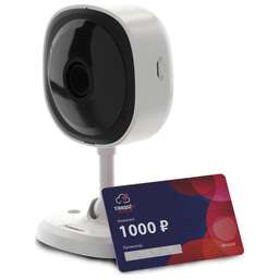 TRASSIR Камера видеонаблюдения IP TR-W2C1 + Cloud 1000 Wi-Fi 2.8-2.8мм цв. корп.:белый