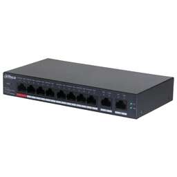 DAHUA Коммутатор DH-CS4010-8ET-110 (L2) 8x100Мбит/с 2x1Гбит/с 8PoE 110W управляемый