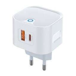 Pero TC21, USB-A + USB-C PD 25W, белый (ТС21W)