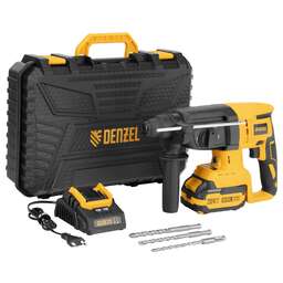 DENZEL Перфоратор аккумуляторный бесщет. RHH-BL-20-28, 3 Дж, Li-Ion, 20 В//