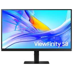 SAMSUNG Монитор 27" ViewFinity S8 S27D804UAIXCI черный IPS LED 5ms 16:9 HDMI матовая HAS Piv 1000:1 350cd 178гр/178гр 3840x2160 60Hz DP 4K USB 6.1кг
