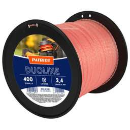 PATRIOT 805401181 D 2,4 мм L 400 м (скрученный квадрат, двухцветная)