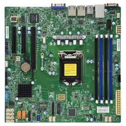 SUPERMICRO Материнская плата MBD-X11SCL-F-B LGA1151v2,C242,4*DDR4,6*SATA 6G RAID,M.2,3*PCIE,2*Glan,5*USB3.1,VGA) BULK (327645) (incl. 1x I/O Shield MCP-260-00042-0N, 2x CBL-0044L)