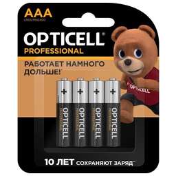 OPTICELL Батарея Professional LR03 AAA (4шт) блистер