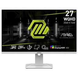 MSI Монитор 27" MAG 274QRFW X32 Rapid IPS, 2560x1440, 320Hz, 0,5ms, 400сd/m, 1000:1, HDR10 | 2xHDMI(2.1), DP(1.4a) | HAS, Pivot, Swivel, InPSU, Vesa 100, White
