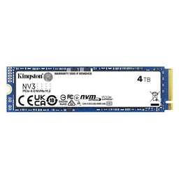 KINGSTON SSD накопитель NV3 SNV3S/4000G 4ТБ, M.2 2280, PCIe 4.0 x4, NVMe, M.2