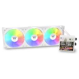 THERMALTAKE Система водяного охлаждения LB360 Ultra ARGB Soc-AM5/AM4/1200/1700/1851 белый 4-pin 33.8dB Al LCD Ret (CL-W508-PL12SW-A)