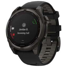 GARMIN Смарт-часы Fenix 8 Solar Sapphire, 47мм, 1.3", черный/серый