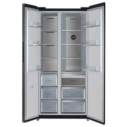 TESLER Холодильник двухкамерный RSD-537BI Side by Side, инверторный графит