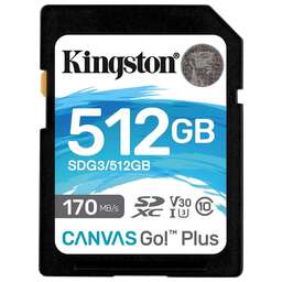 KINGSTON Флеш карта SDXC 512GB SDG3/512GB Canvas Go Plus w/o adapter