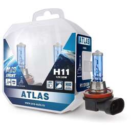 AVS Галогенная лампа ATLAS PB/5000К/PB H11.12V.55W. 2шт