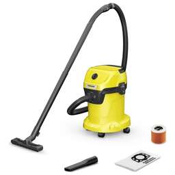 KARCHER Строительный пылесос WD 3 V-17/4/20 1000Вт (уборка: сухая/сбор воды/выдув) желтый