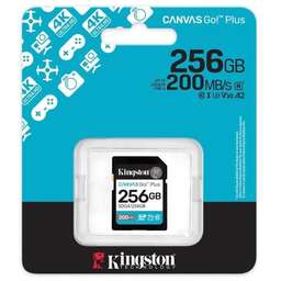 KINGSTON Флеш карта SDXC 256GB SDG4/256GB Canvas Go Plus V30 + adapter