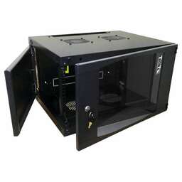 LANMASTER Шкаф коммутационный Next (TWT-CBWNG-9U-6X4-BK) настенный 9U 550x450мм пер.дв.стекл 60кг черный 15.5кг 494мм