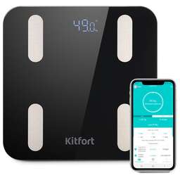 KITFORT Напольные весы КТ-813, до 180кг, цвет: черный
