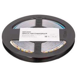 REXANT Лента светодиодная 12В, SMD2835, 14,4Вт/м, 120 LED/м, 3000K, 8мм, 5м, IP20