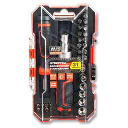 AVS TOOLS ORS31 реверсивная с насадками (31 предмет)