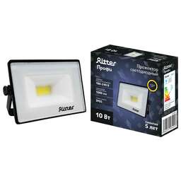 RITTER 53425 3 Прожектор светодиодный, ПРОФИ, 180-240В, 10Вт, 2700К, 1000Лм, IP65, черный, 53425 3,