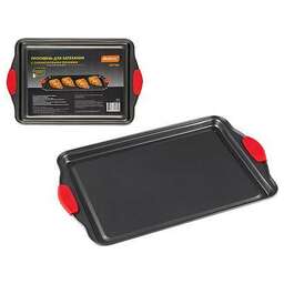 MALLONY Противень для запекания с силиконовыми ручками COTTURA прямоугольный, размер: 40*26*1,5 см (107038)