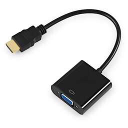 KINGPRICE Переходник VGA KP-HDMI(m)-VGA(f), HDMI (m) - VGA (f), 0.1м, черный