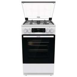 GORENJE Плита Комбинированная GK5C40WF белый (стеклянная крышка) реш.чугун