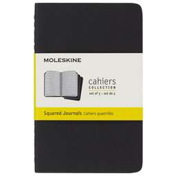 MOLESKINE Блокнот CAHIER JOURNAL QP312 Pocket 90x140мм обложка картон 64стр. клетка черный (3шт)