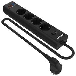 PHILIPS Сетевой фильтр CHP8246BA/51, 2м, черный