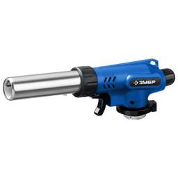 ЗУБР ГП-500, 1300°C, увеличенный выход пламени, газовая горелка с пьезоподжигом на баллон с цанговым соединением, Профессионал (55552)