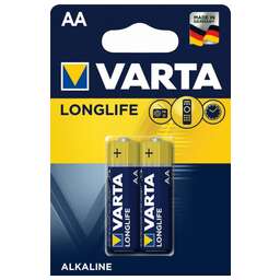 VARTA Батарейка LONGLIFE LR6 AA BL2 Alkaline 1.5V (4106)