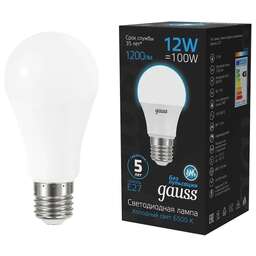 GAUSS Упаковка ламп LED E27, груша, 12Вт, 102502312, 10 шт