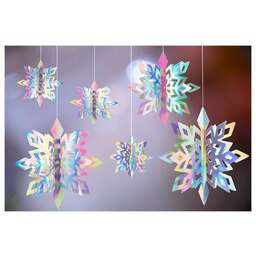 ВОЛШЕБНАЯ СТРАНА Набор голографических подвесокСнежинка 18шт (109921)