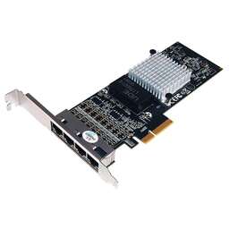 STLAB Сетевой адаптер N-580 4x1GbE, PCIe 2.1 x4, RJ45 (10/100/1000Mbps port), Intel I350-AM4, Gigabit Network Adapter