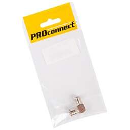PROCONNECT (05-4312-4-7) ПЕРЕХОДНИК АНТЕННЫЙ, (ГНЕЗДО F - ГНЕЗДО TV), УГЛОВОЙ (1ШТ.) (ПАКЕТ)