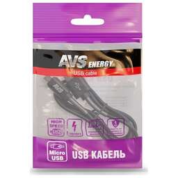 AVS MR-361S micro USB (1м USB 2.0) усиленный (пакет)