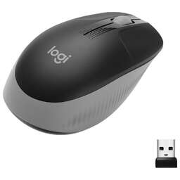 LOGITECH Мышь беспроводная M190, радио, оптическая, USB, 1000dpi, черный и серый [910-005906]