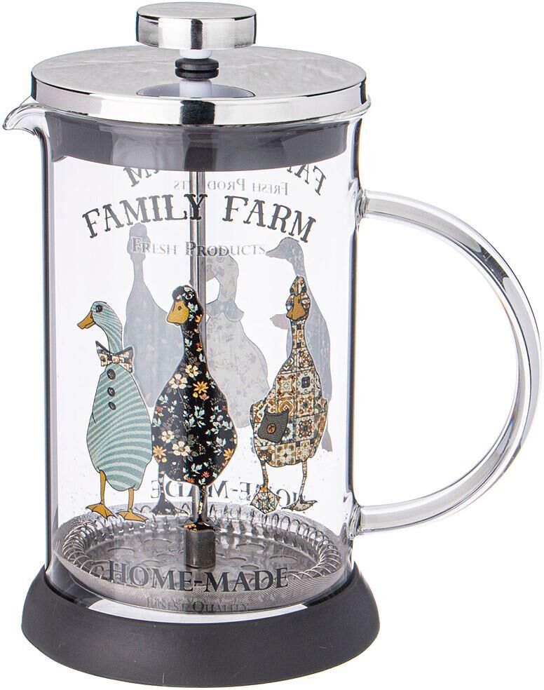 Френч-пресс AGNESS 894-156 FAMILY FARM 600мл