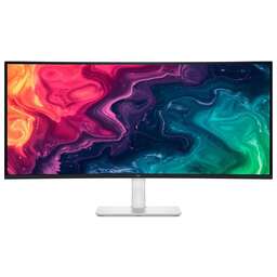 DELL 34" Монитор UltraWide S3425DW, 3440x1440, VA, 120Гц, 2хHDMI, изогнутый, черный и белый